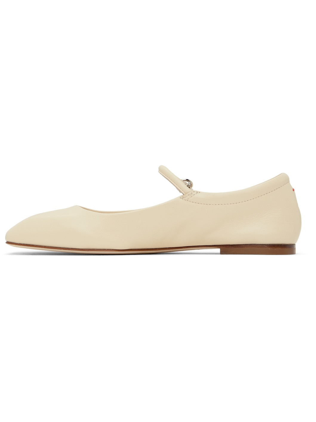 Off-White Uma Leather Mary-Jane Ballerina Flats - 3
