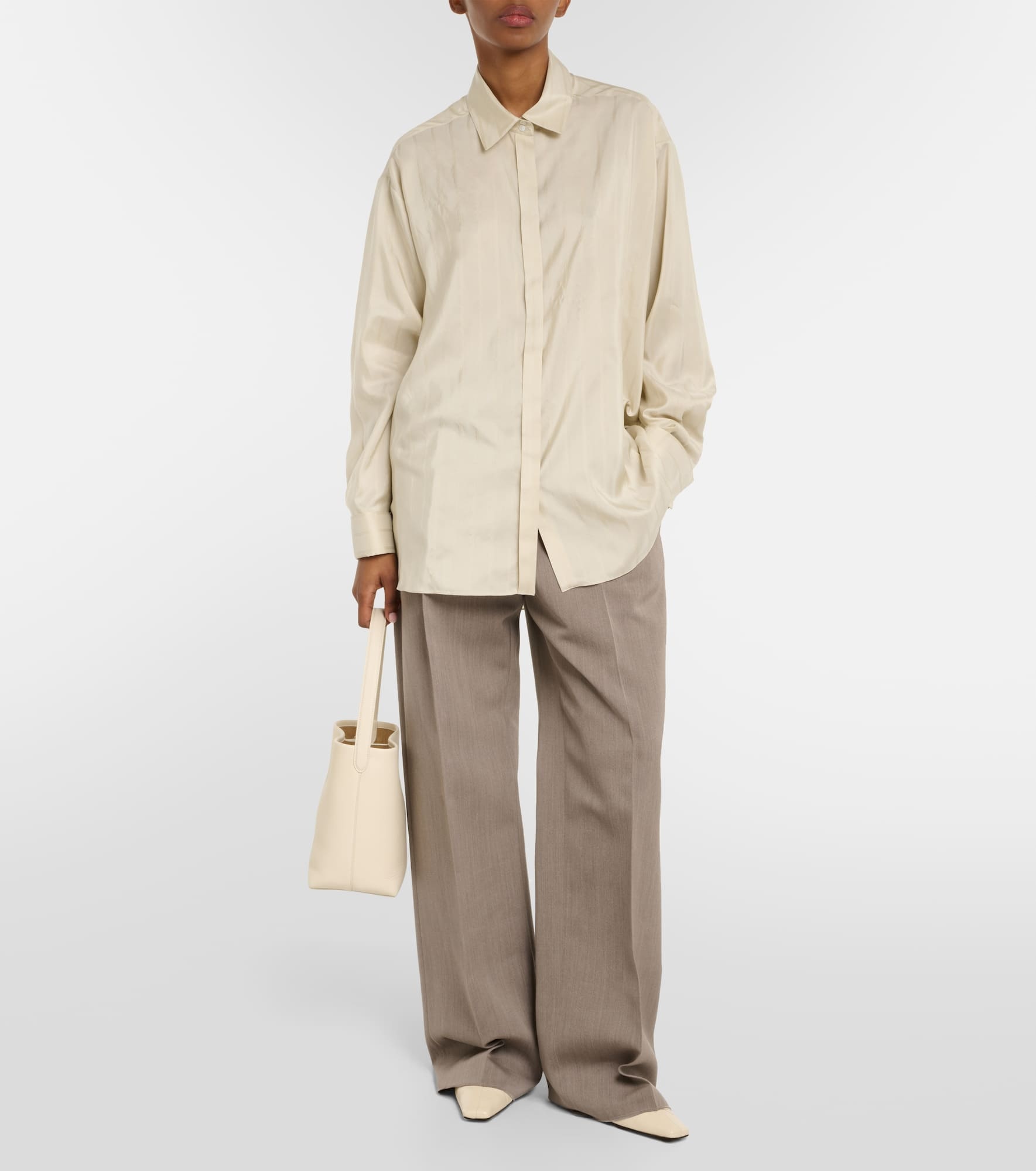 Nomoon jacquard silk poplin shirt - 2