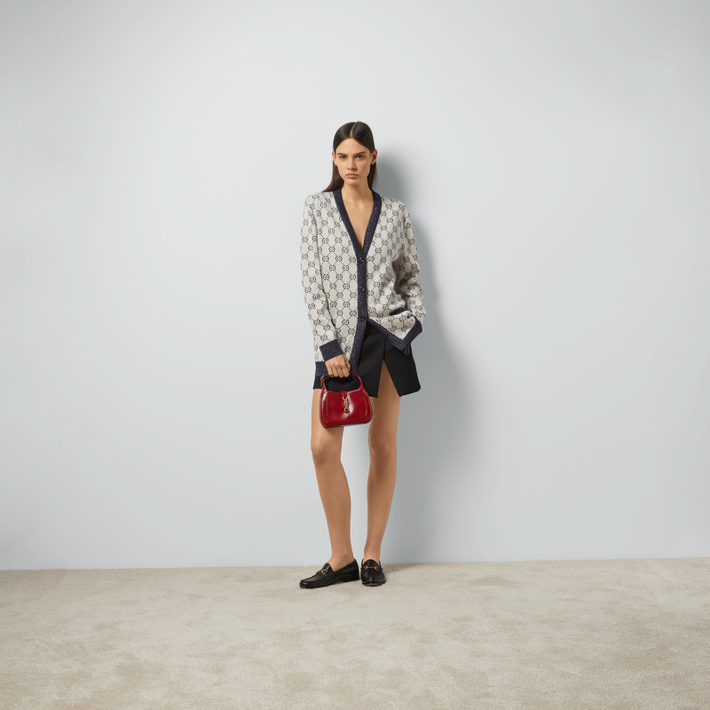 GUCCI GG cotton jacquard cardigan outlook