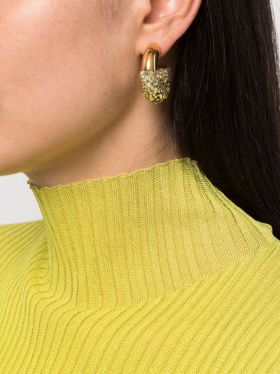 SUNNEI rhinestone-embellished chunky hoop earrings outlook