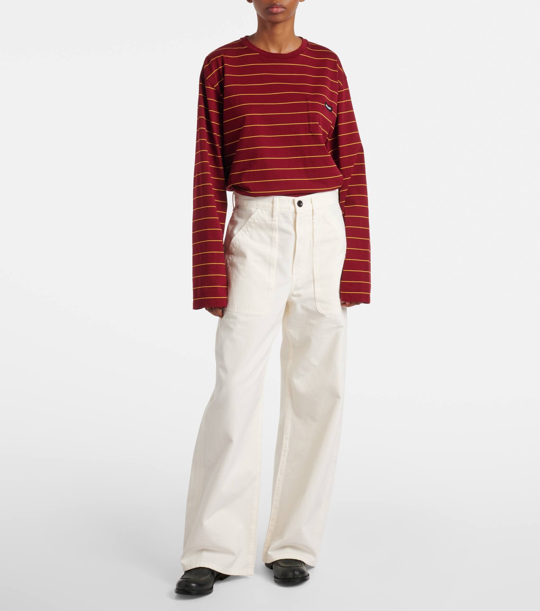 Ayla high-rise cotton cargo pants - 7