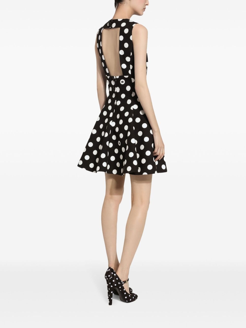 polka-dot cotton minidress - 4