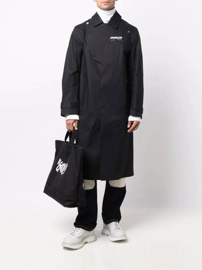 A-COLD-WALL* logo-badge longline trench coat outlook