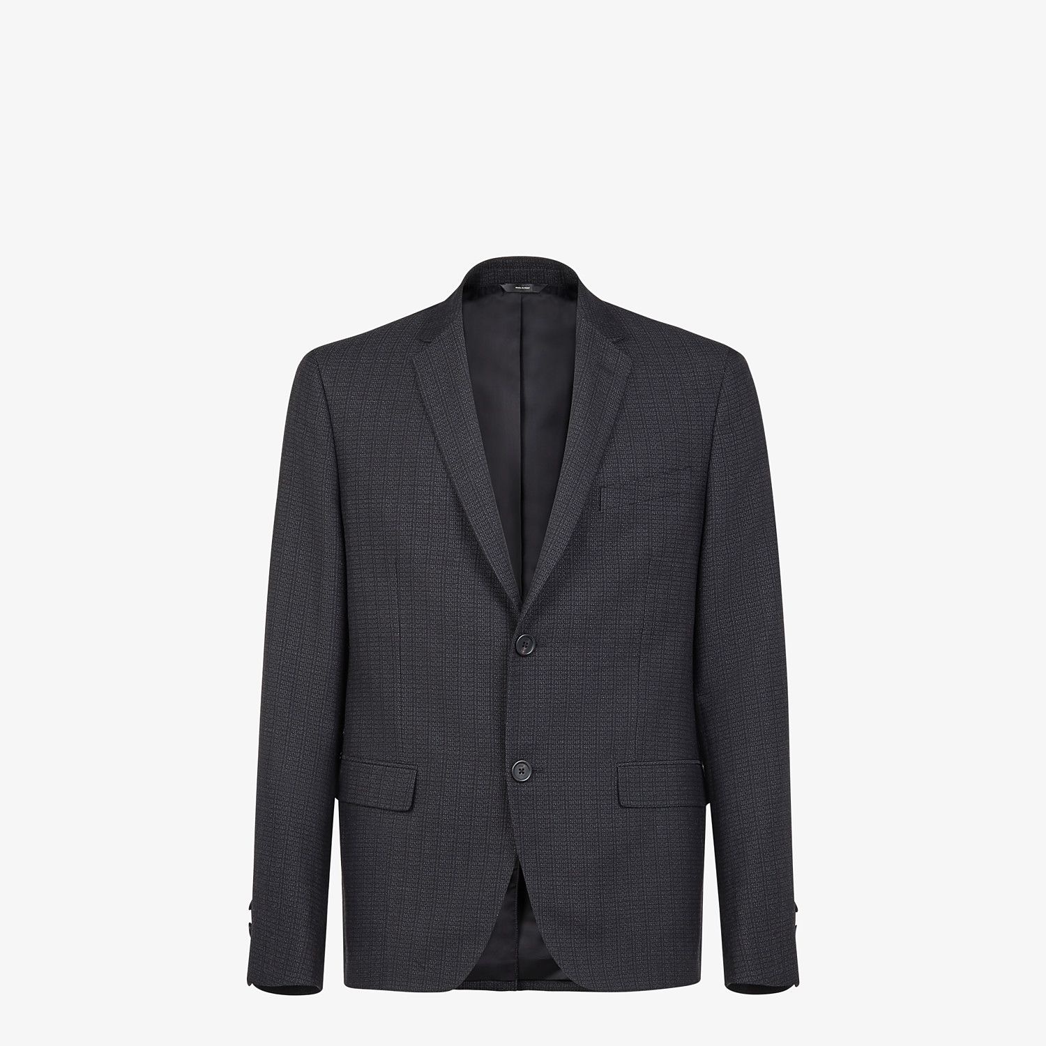 Blazer in black cotton, silk and wool - 1