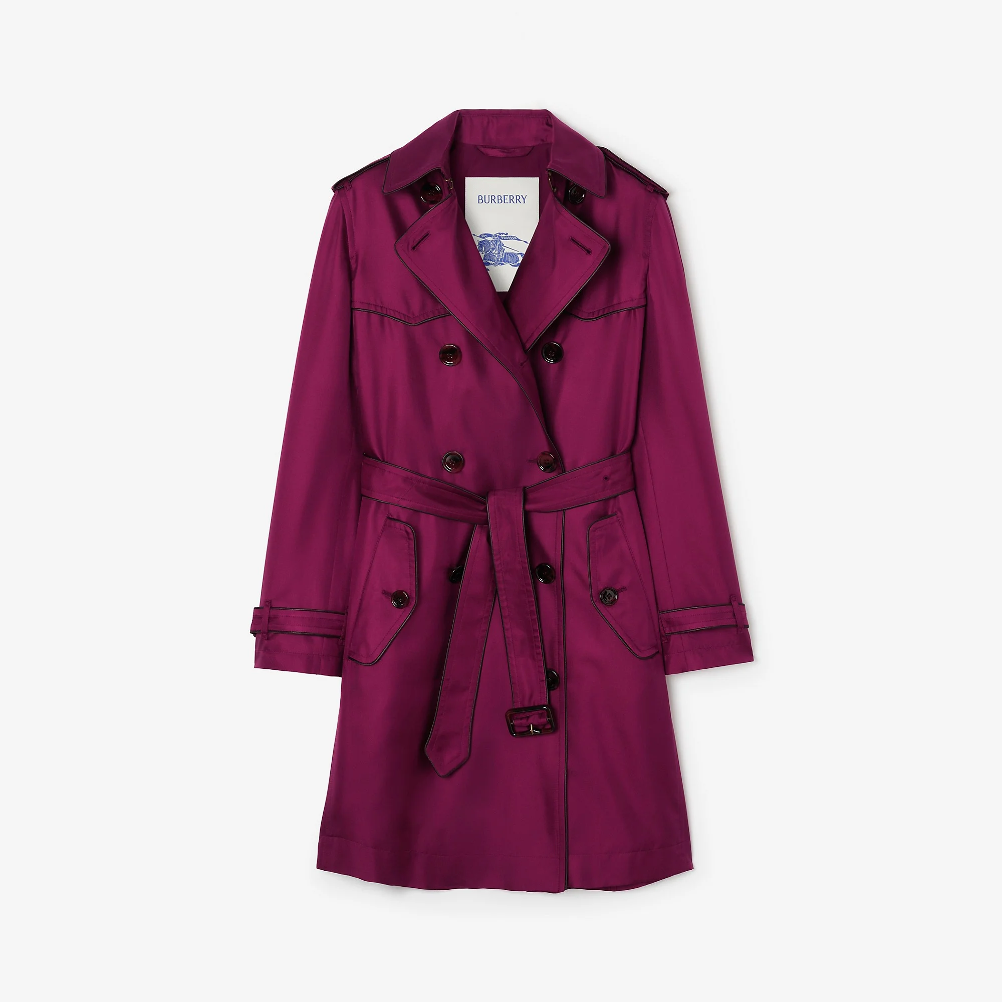Long Silk Foxfield Trench Coat - 1