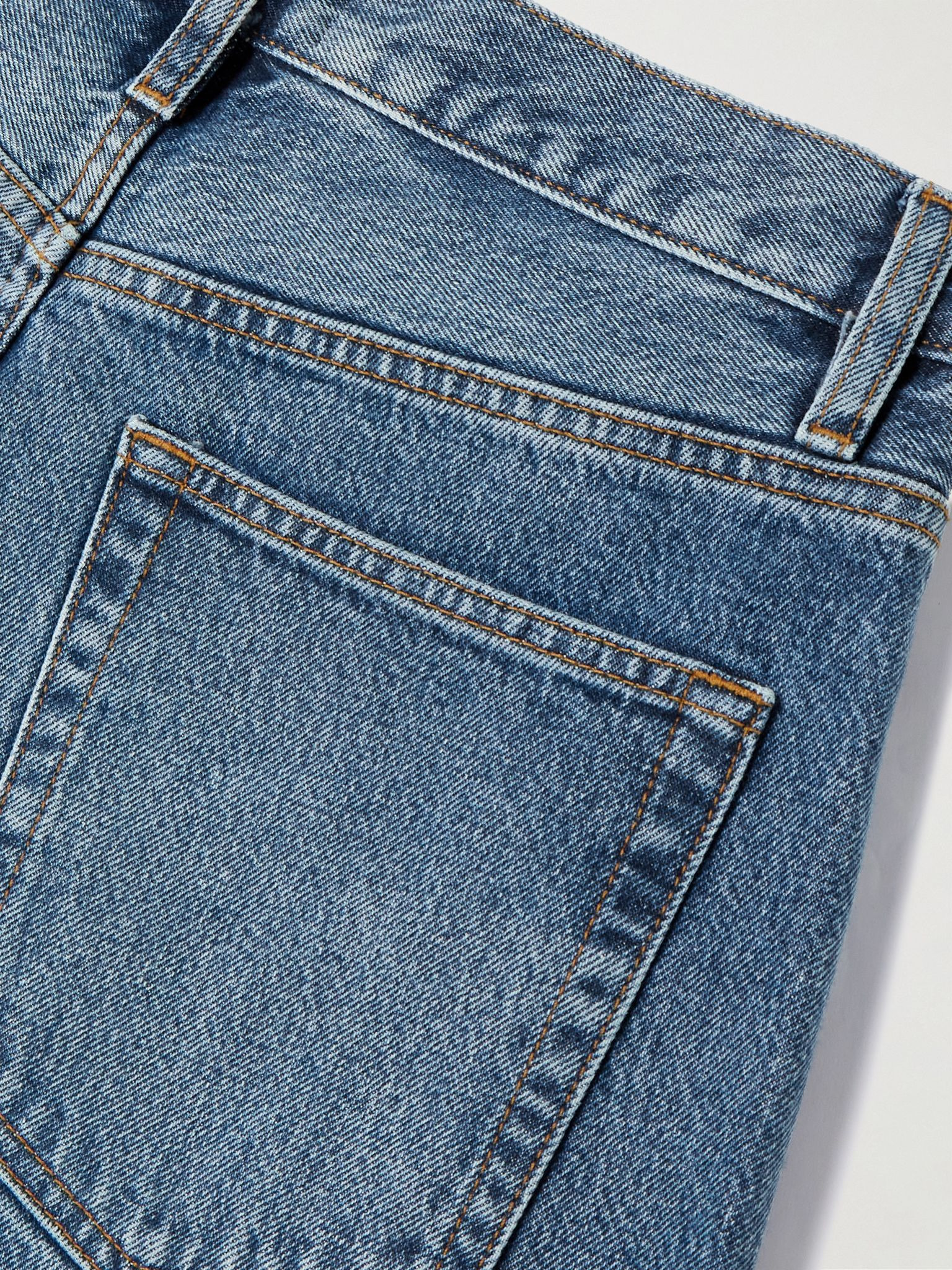 The Bubble Crop frayed high-rise barrel-leg jeans Mid denim - 6