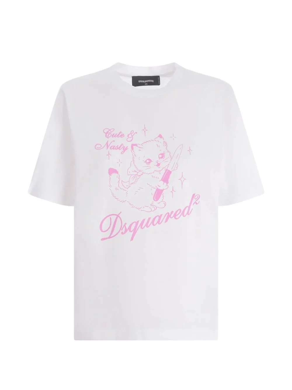 cat-print T-shirt - 1