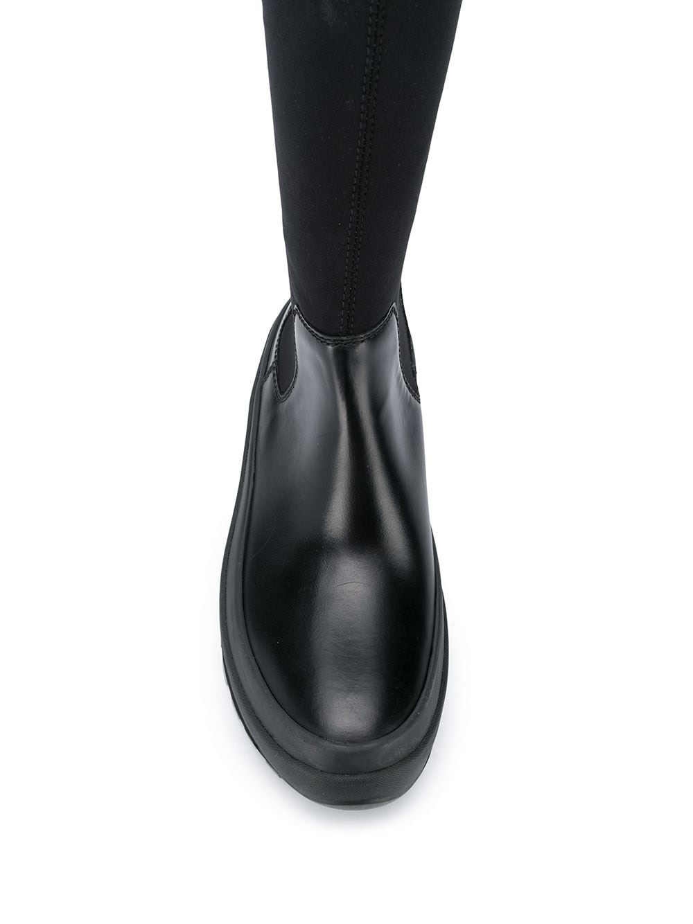 panelled-design knee-high boots - 4