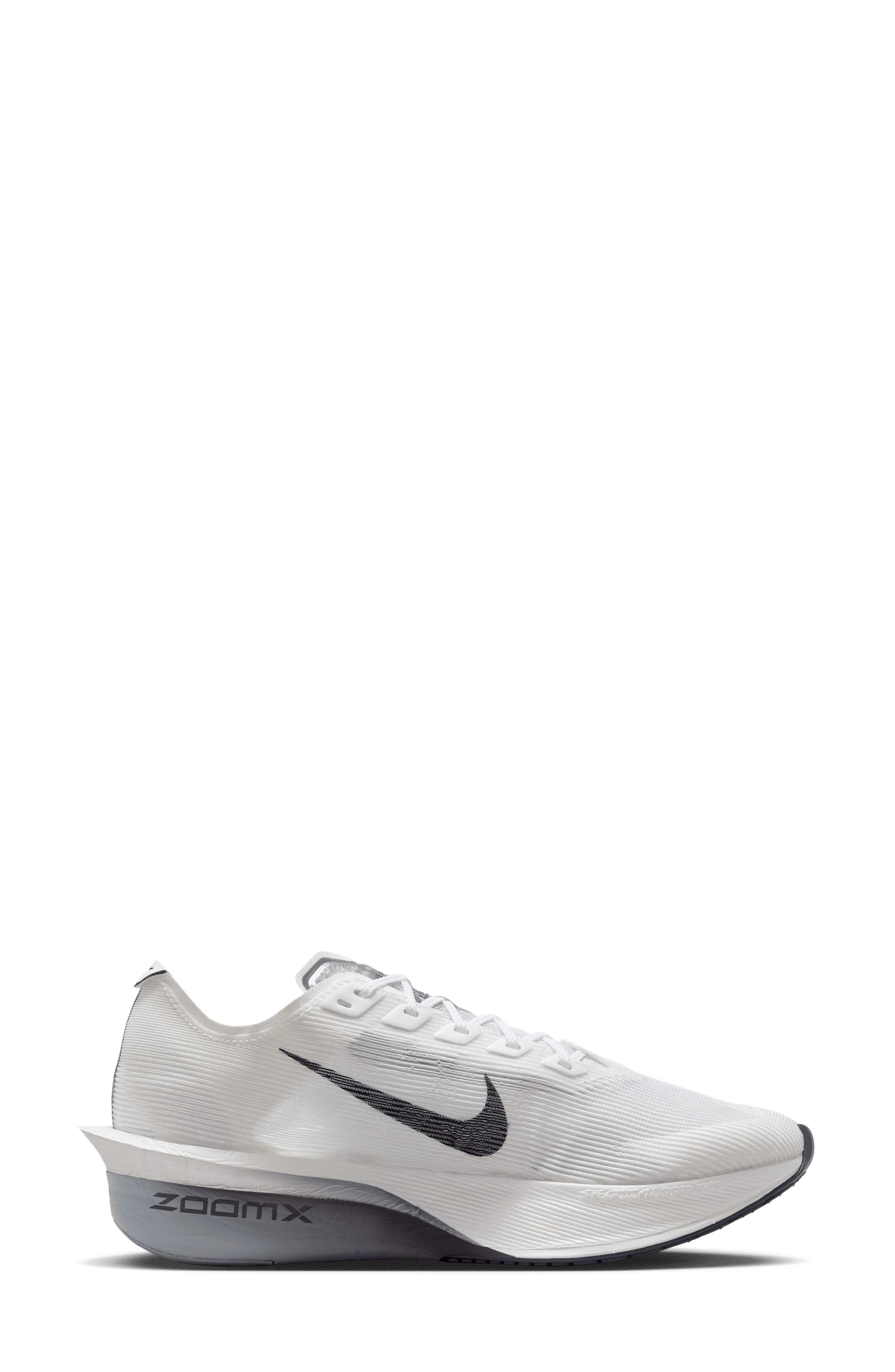 Nike ZoomX Vaporfly Next 4 Racing Shoe in White/Obsidian/Platinum at Nordstrom - 6
