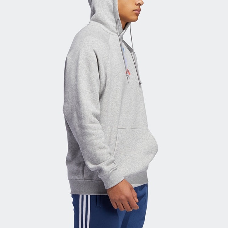 adidas Big Trefoil Hoodie 'Grey Heather Lush Blue' FS7347 - 5