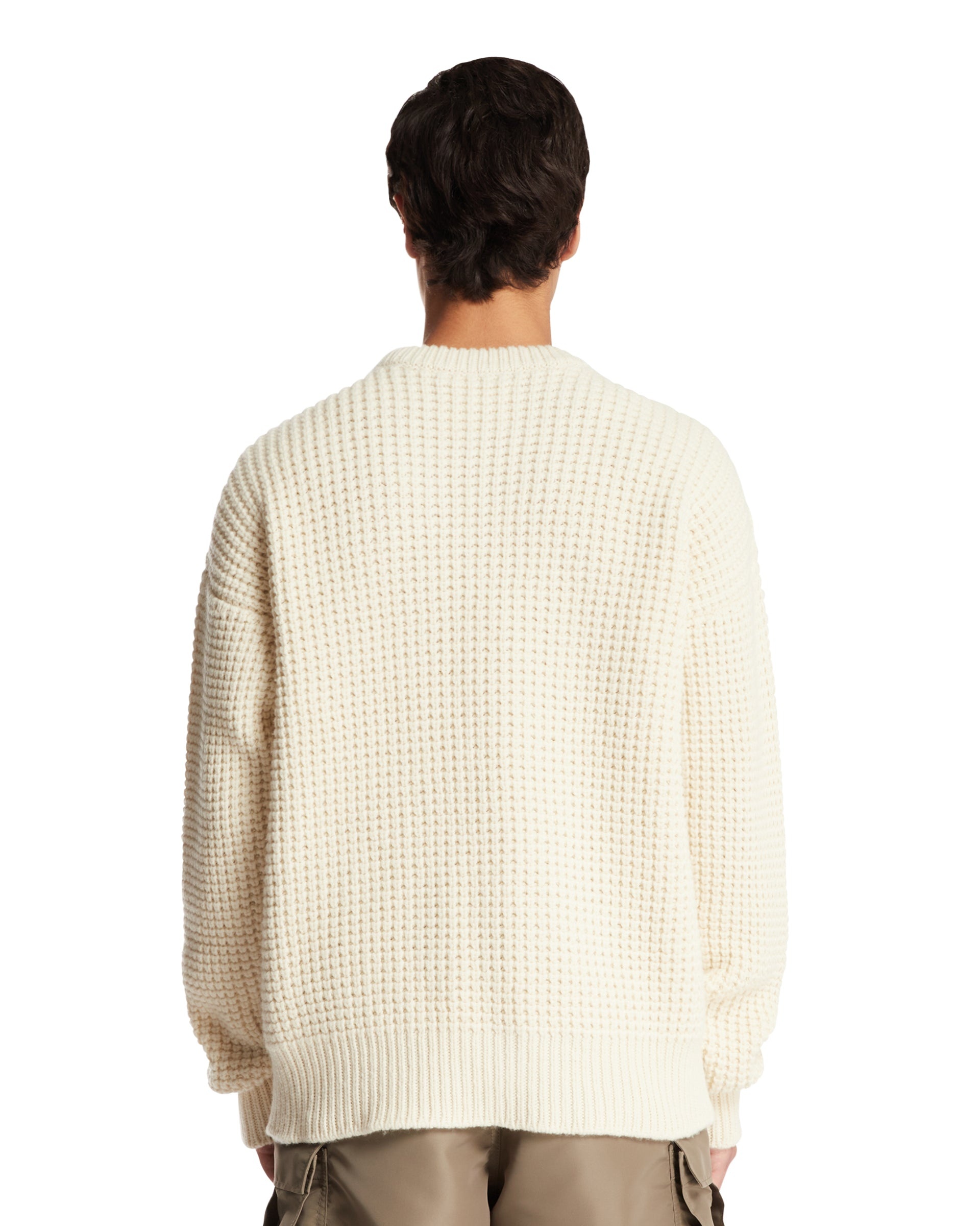 White Openwork Sweater - 3