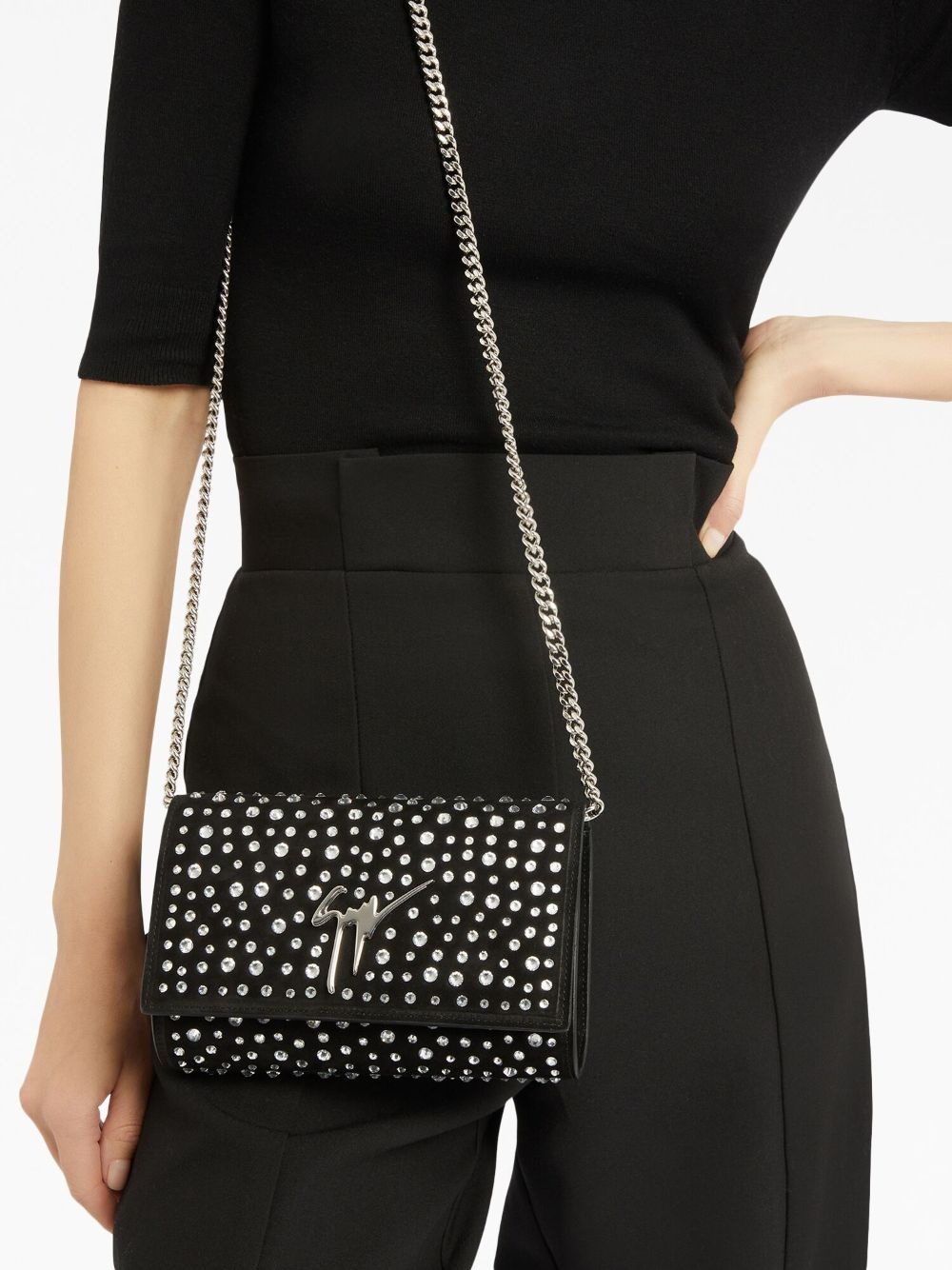 Cleopatra crystal-embellished clutch bag - 2