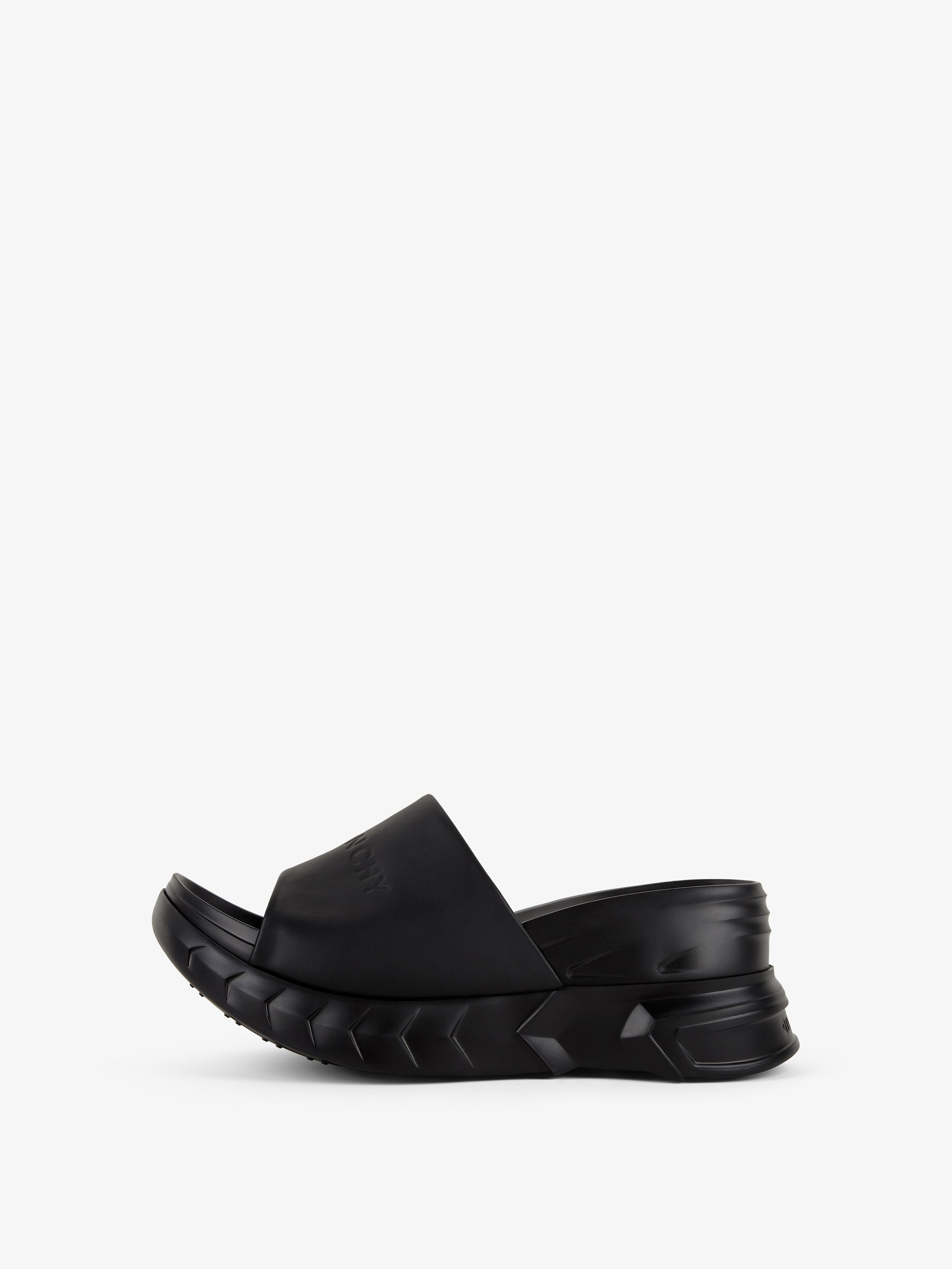MARSHMALLOW WEDGE SANDALS IN LEATHER - 3
