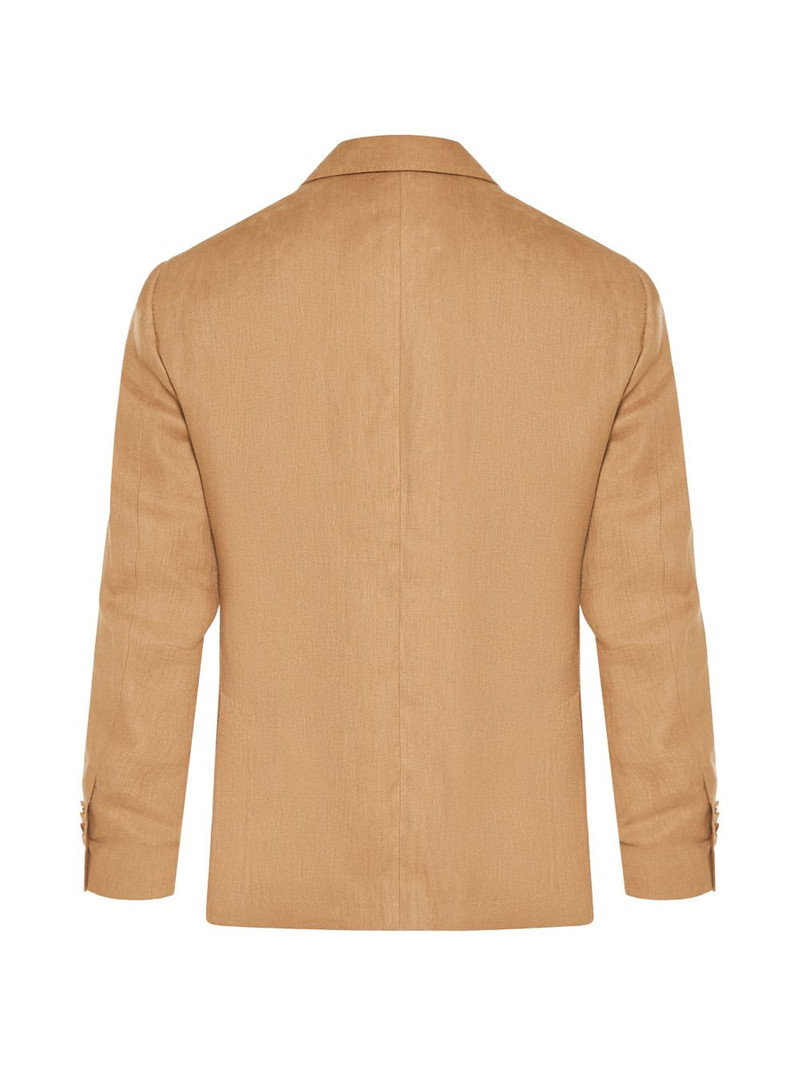 LARDINI buttoned herringbone suit outlook