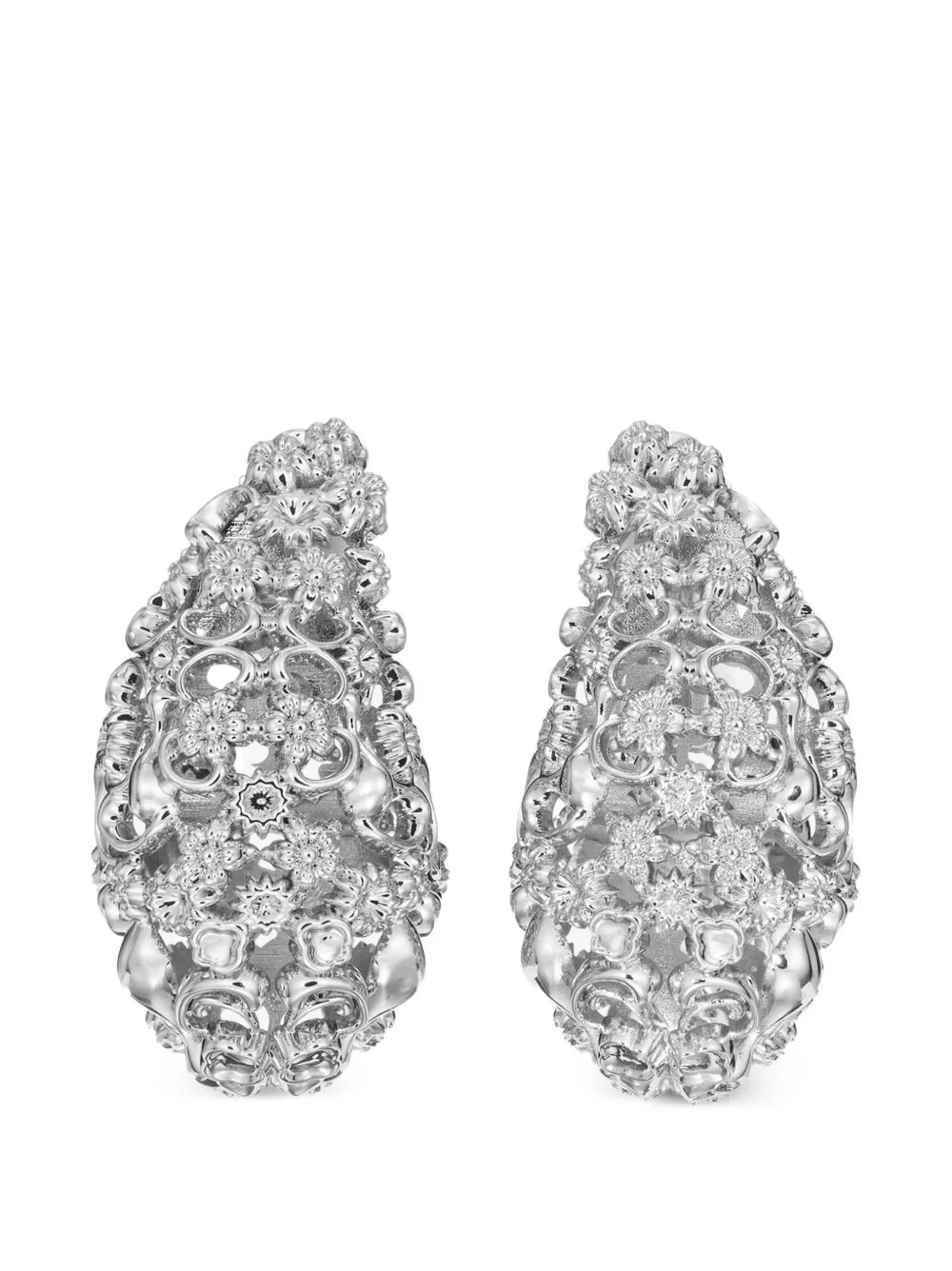 filigree pierced earrings - 1