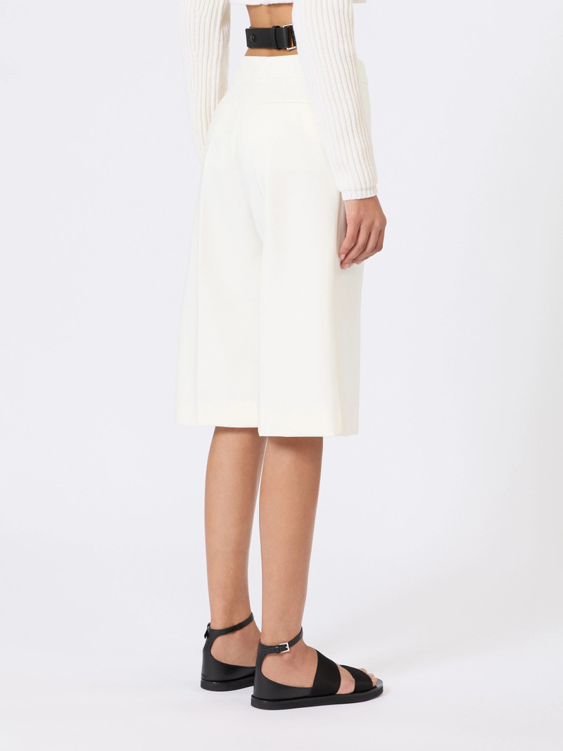 ARCELLA Viscose crêpe jersey Bermuda shorts - WHITE 4