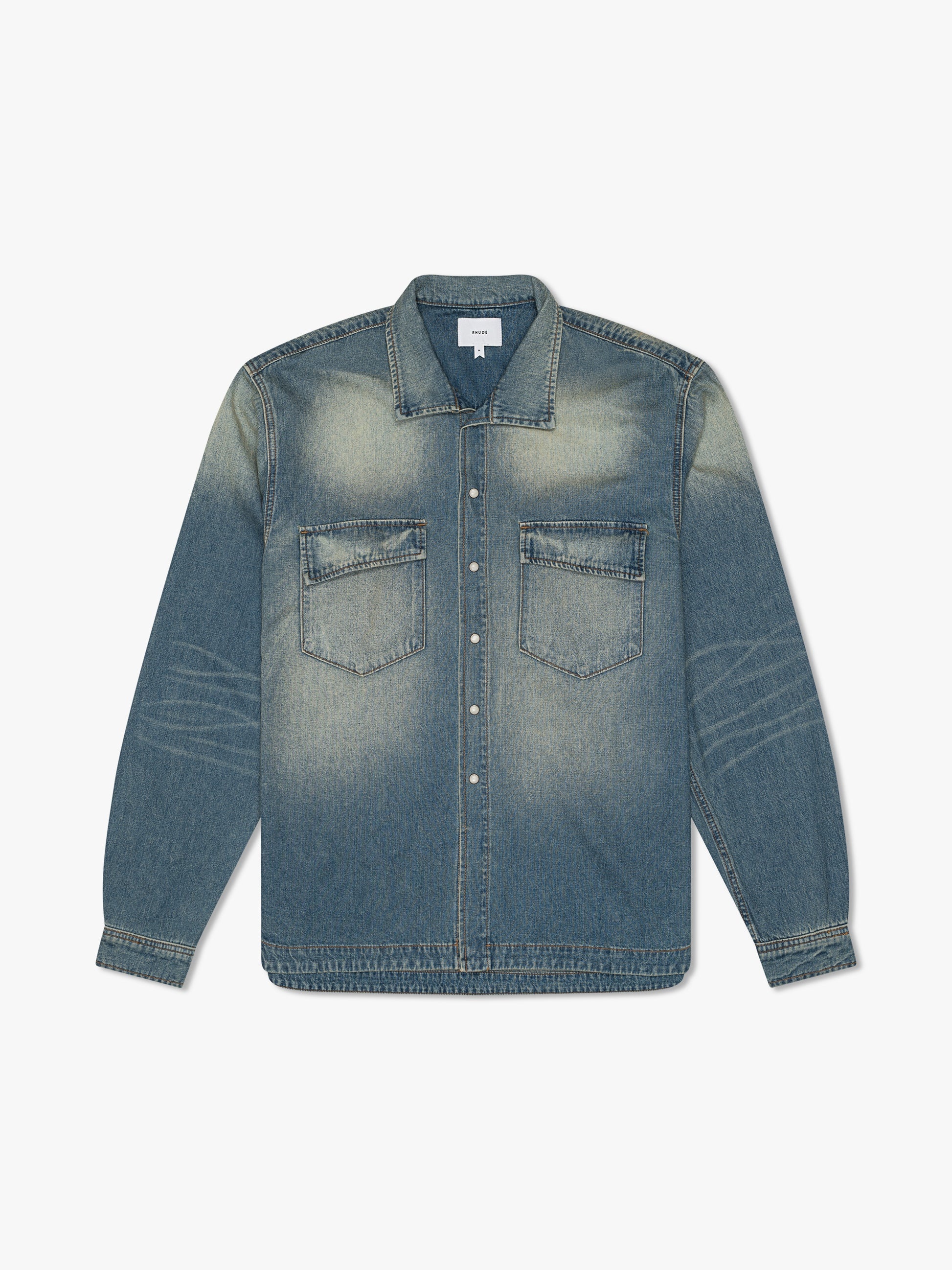 DENIM TRACK SHIRT - 1