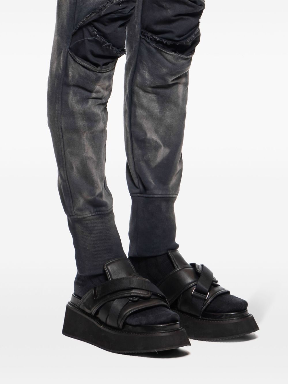 Tape leather sandals - 6