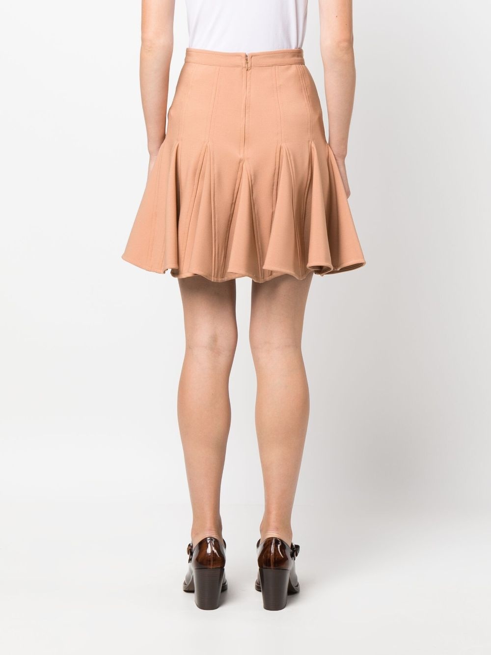 pleated-edge stretch-design skirt - 4