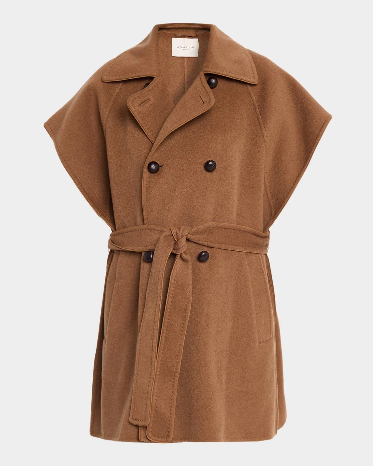 Oversized Double-Breasted Cashmere Vest - 1