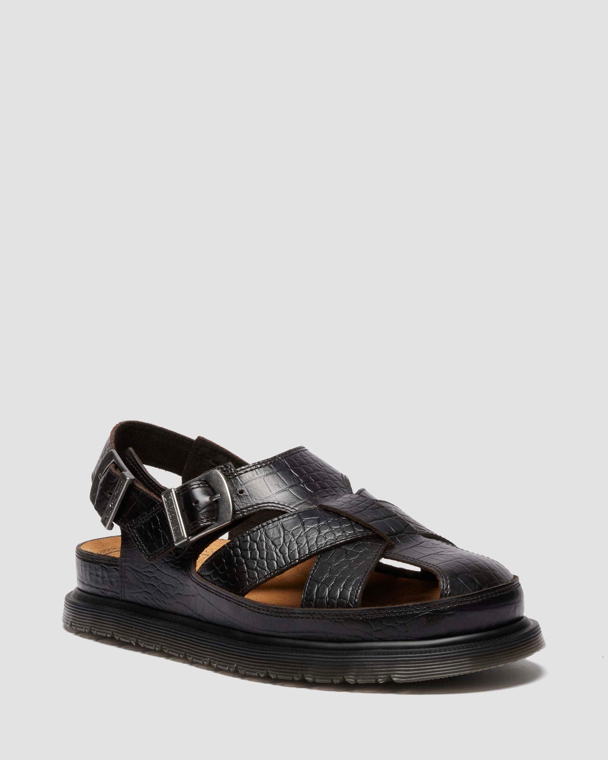 Archive Fisherman Crocodile Analine Leather Sandals - 5