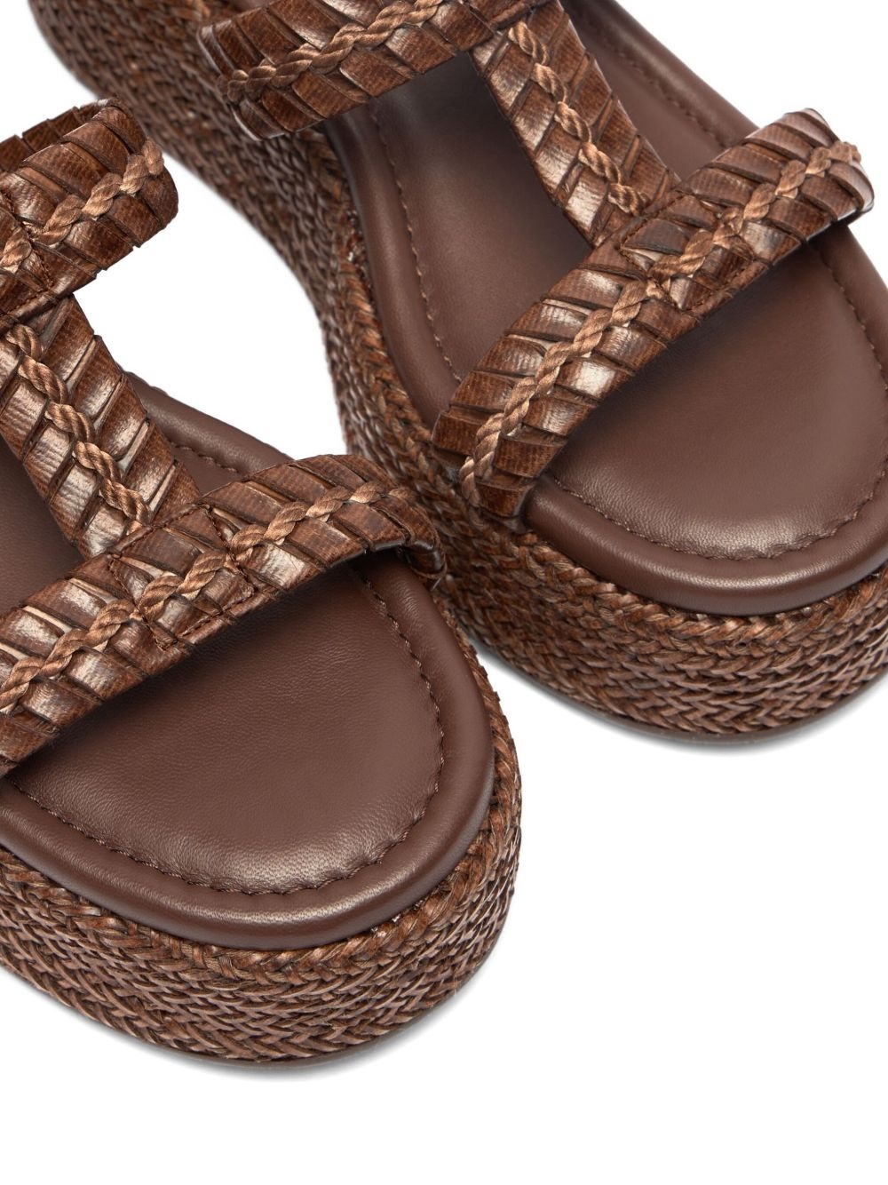 braided-strap heeled sandals - 5