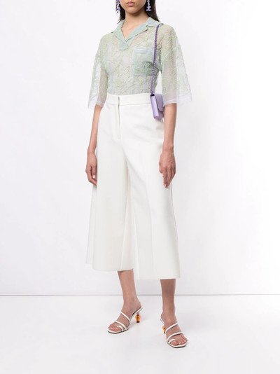 JACQUEMUS floral-embroidered sheer blouse outlook