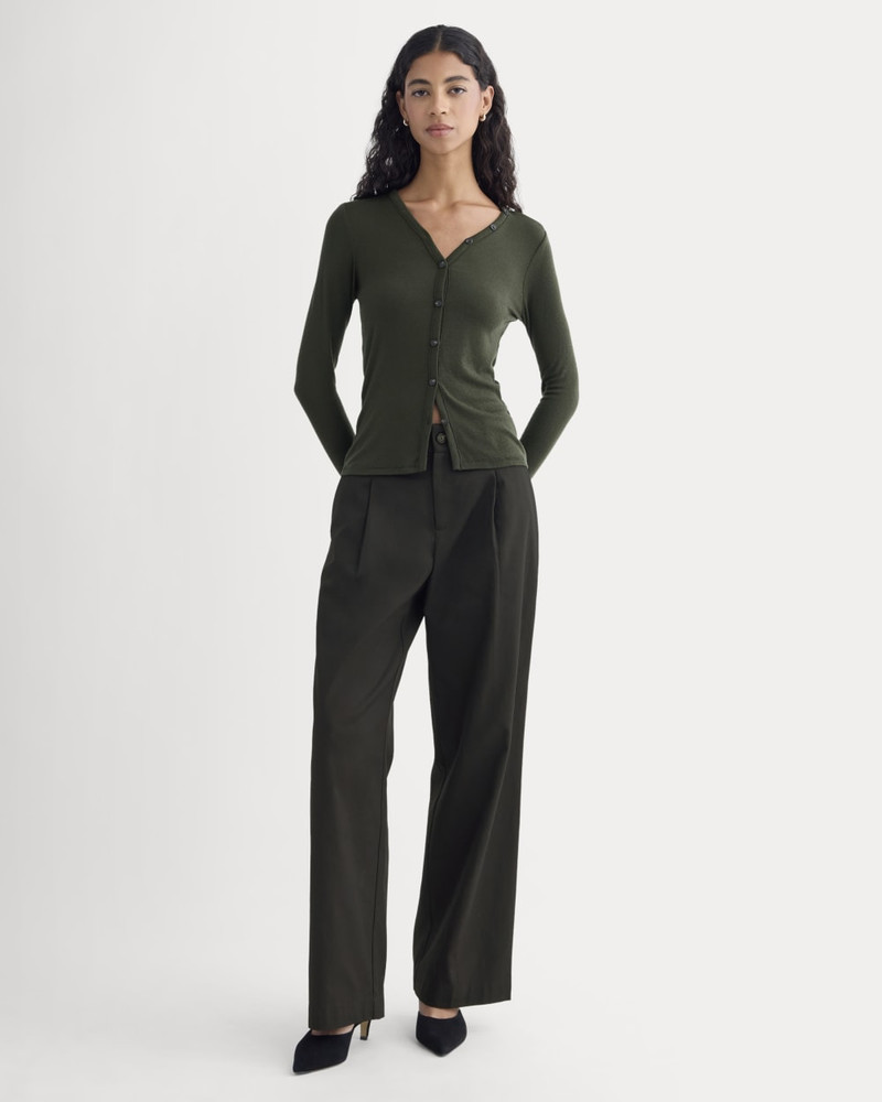 SHEER V-NECK CARDIGAN IN BUTTERLUXE 3