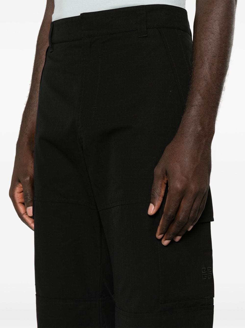 ripstop cotton cargo trousers - 5