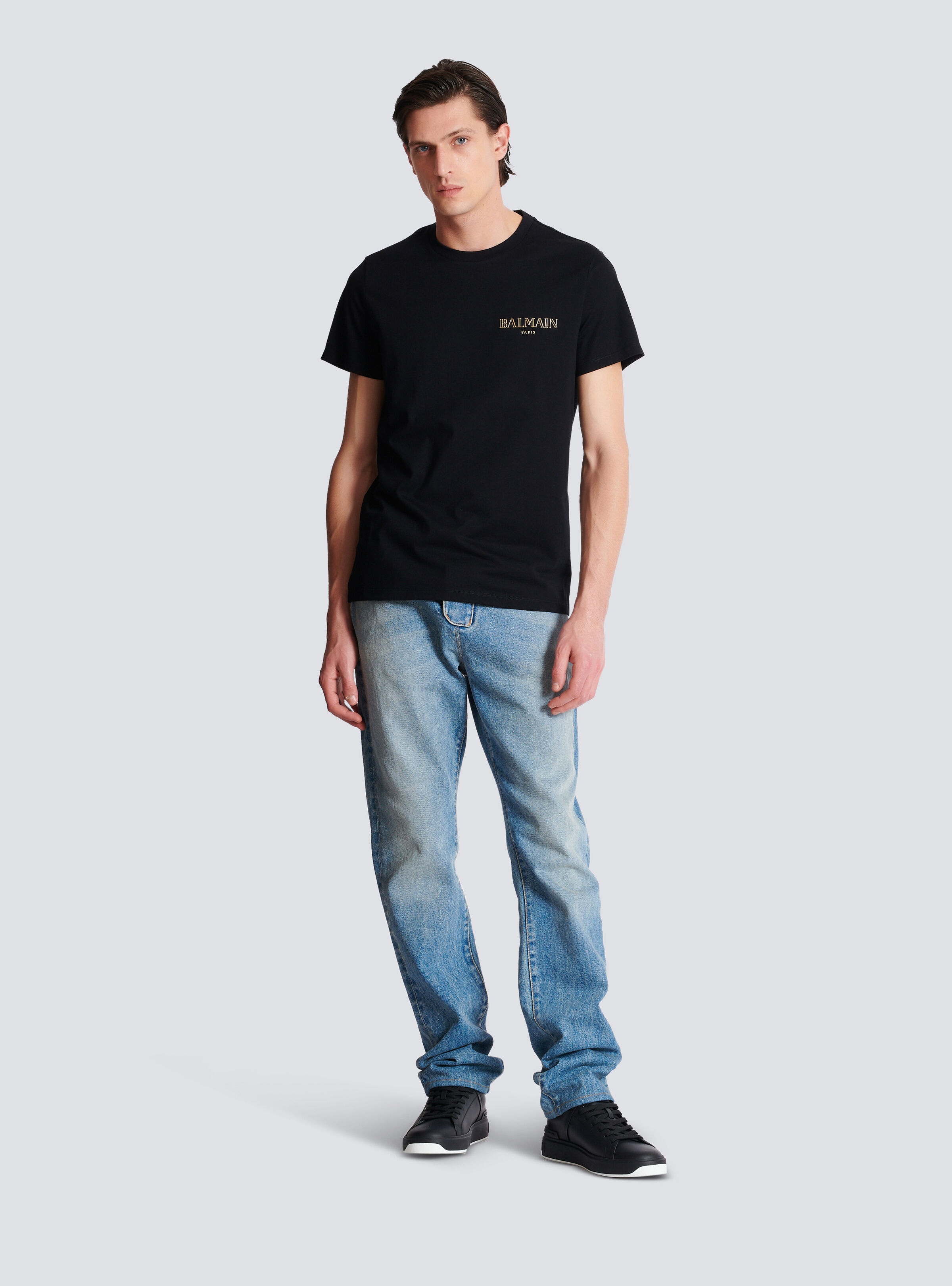T-shirt with vintage gel Balmain logo - 2