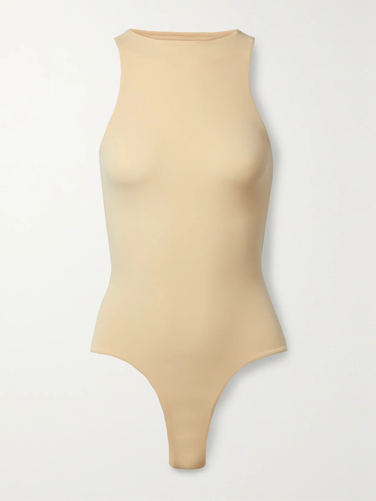 Fits Everybody Stretch-satin Jersey Thong Bodysuit - 1