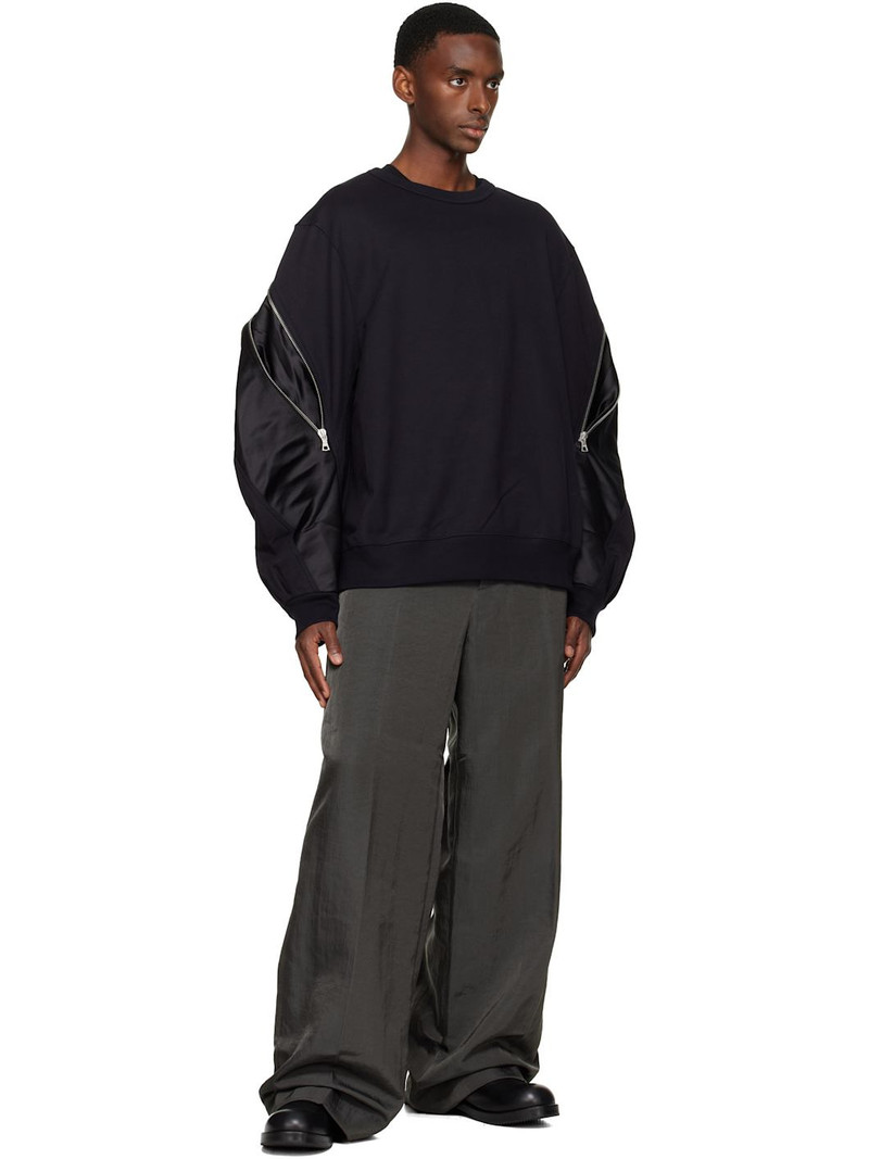 Dries Van Noten Gray Loose Nylon Trousers outlook