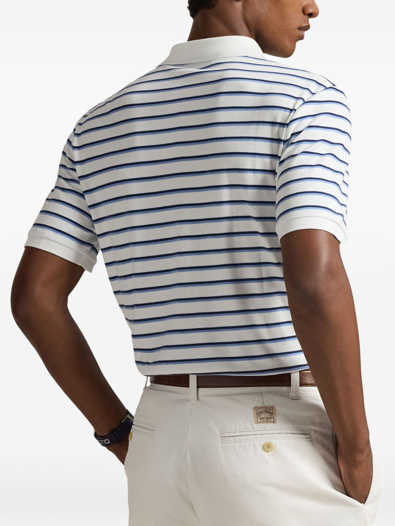 striped logo polo shirt 4