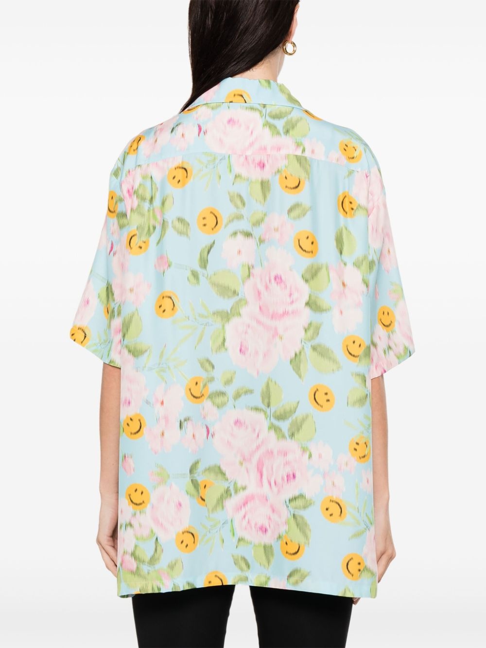 x Smiley silk shirt - 4
