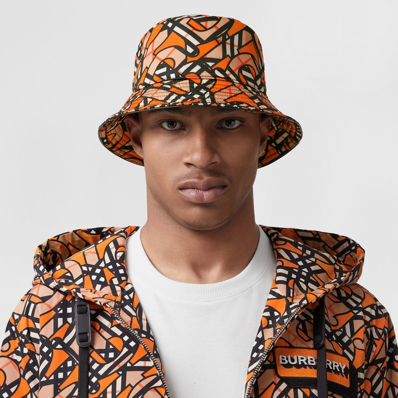 Monogram Print Nylon Bucket Hat 4
