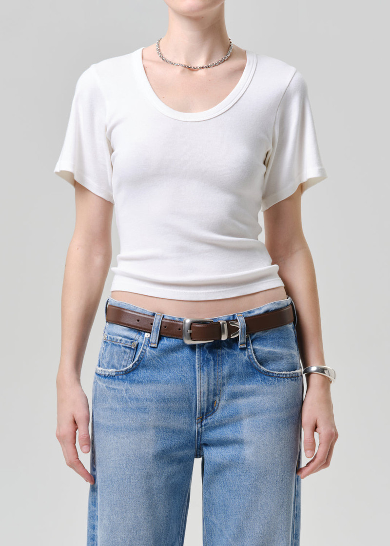 Citizens of Humanity Rosalie U Neck Tee In Pashmina outlook