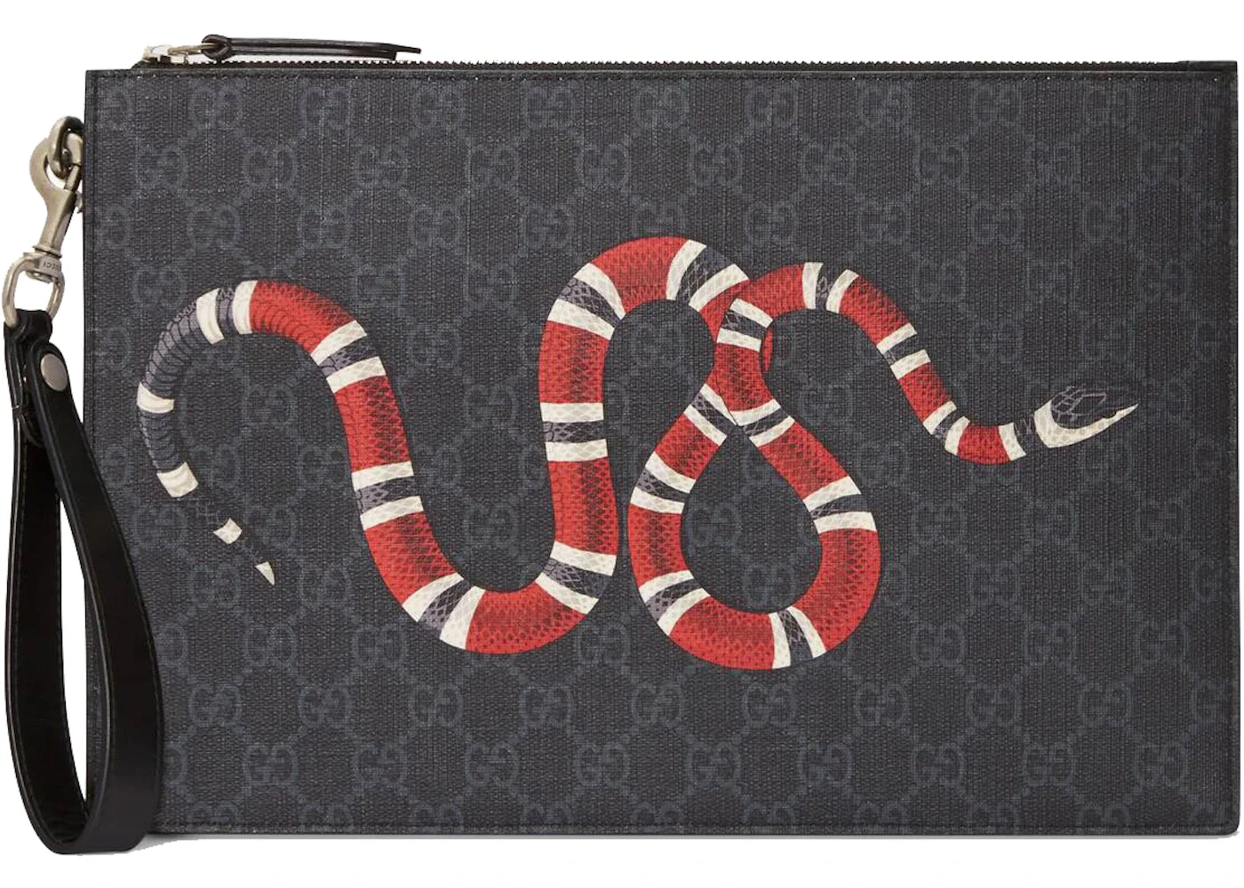 Gucci Bestiary Pouch with Kingsnake Black - 1