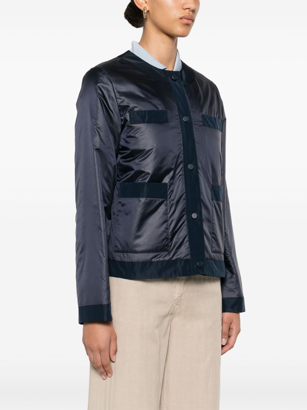 single-breasted padded jacket - 3