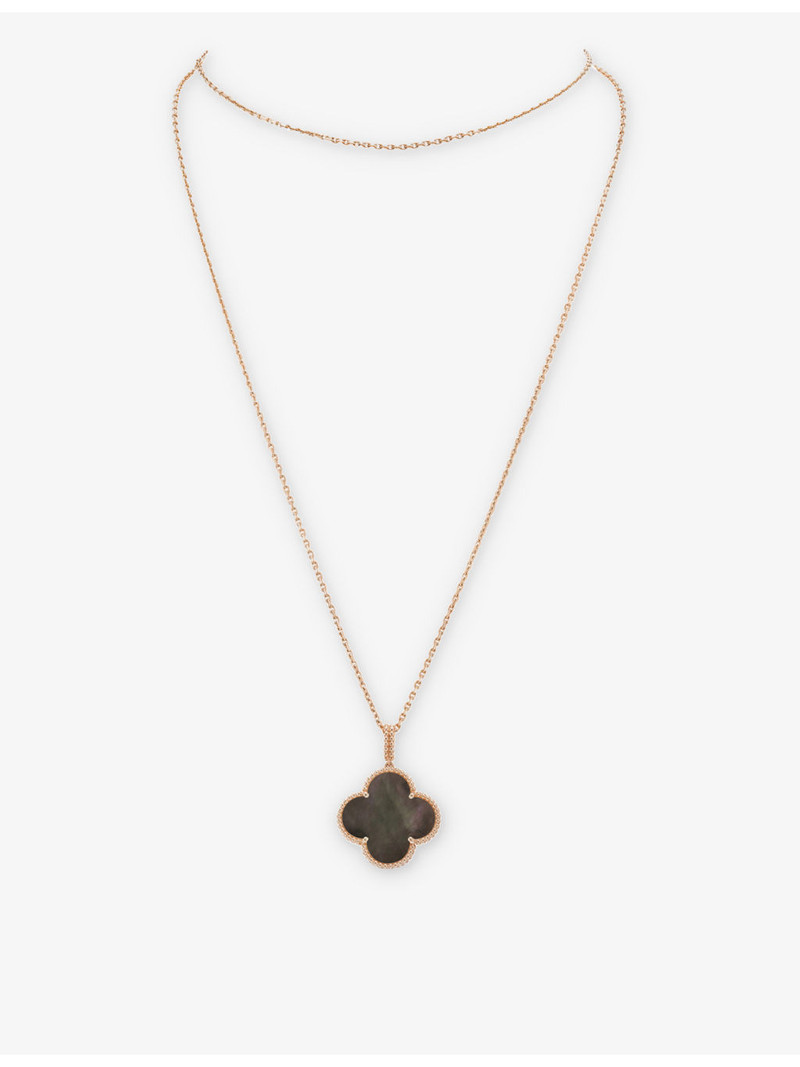 Magic Alhambra rose-gold and mother of pearl necklace 1