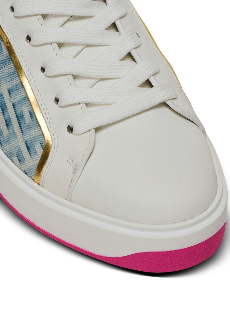 B-Court sneakers in leather and denim 6