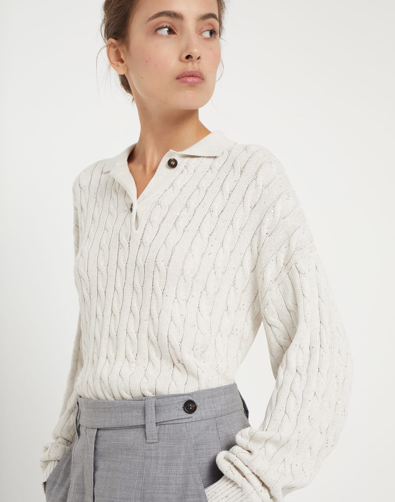 Comfort virgin wool fresco curved trousers 3