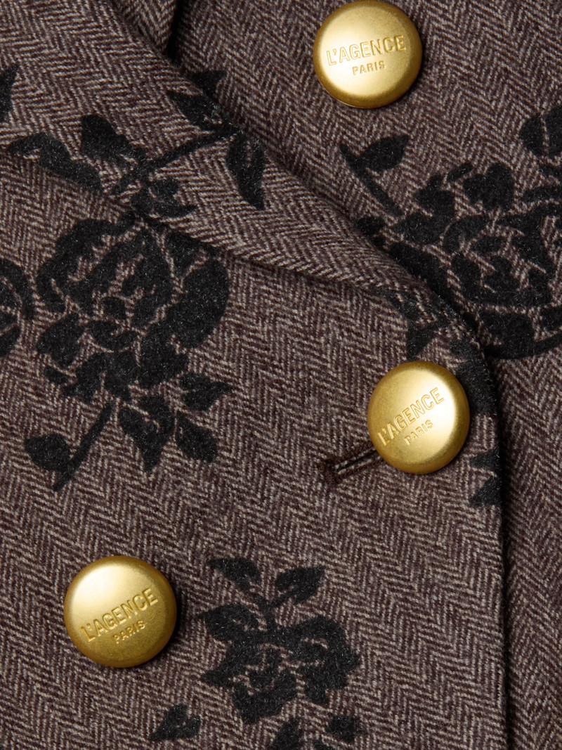 Bethany Flocked Herringbone Blazer 8
