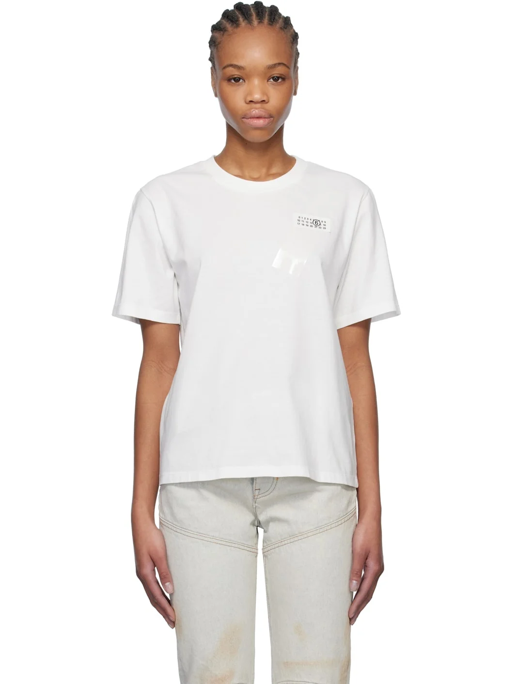 White Taped Logo T-shirt - 1