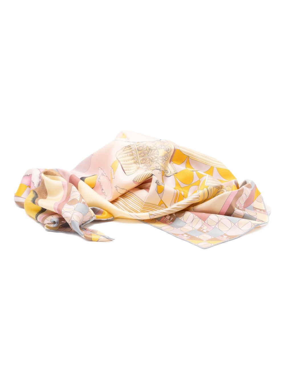 Moonlight Echoes geometric-print silk scarf - 2