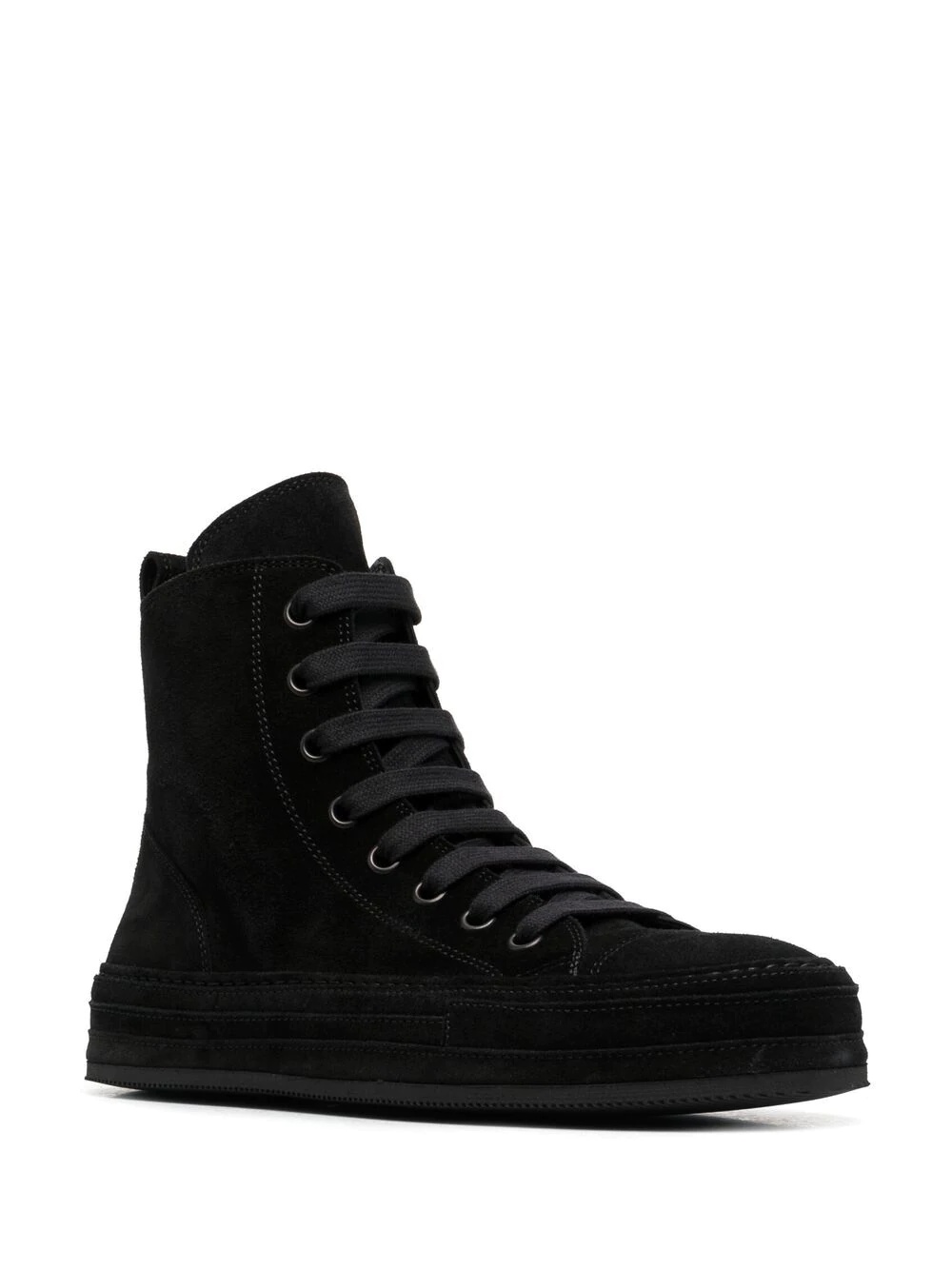 high-top leather sneakers - 2