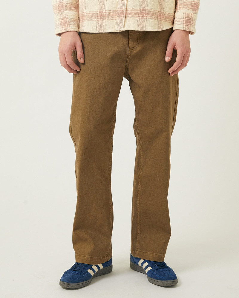 HEAVY TWILL TROUSER - BROWN 3