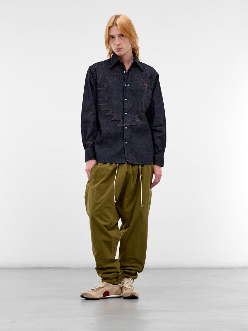 Kapital Indigo Denim Chimayo Stitching Shirt outlook