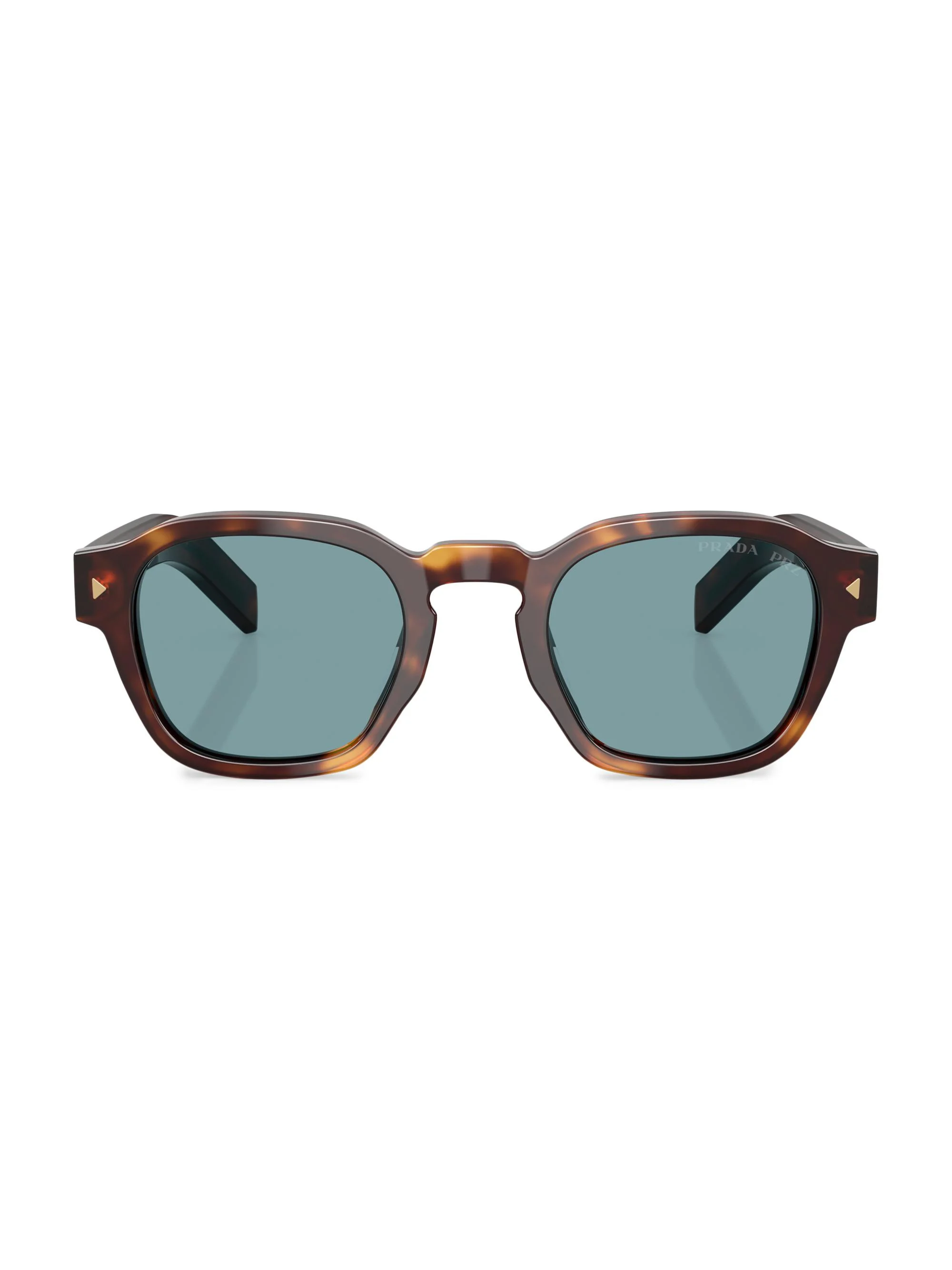 Men's 52MM Round Sunglasses - Green Tortoise - 1