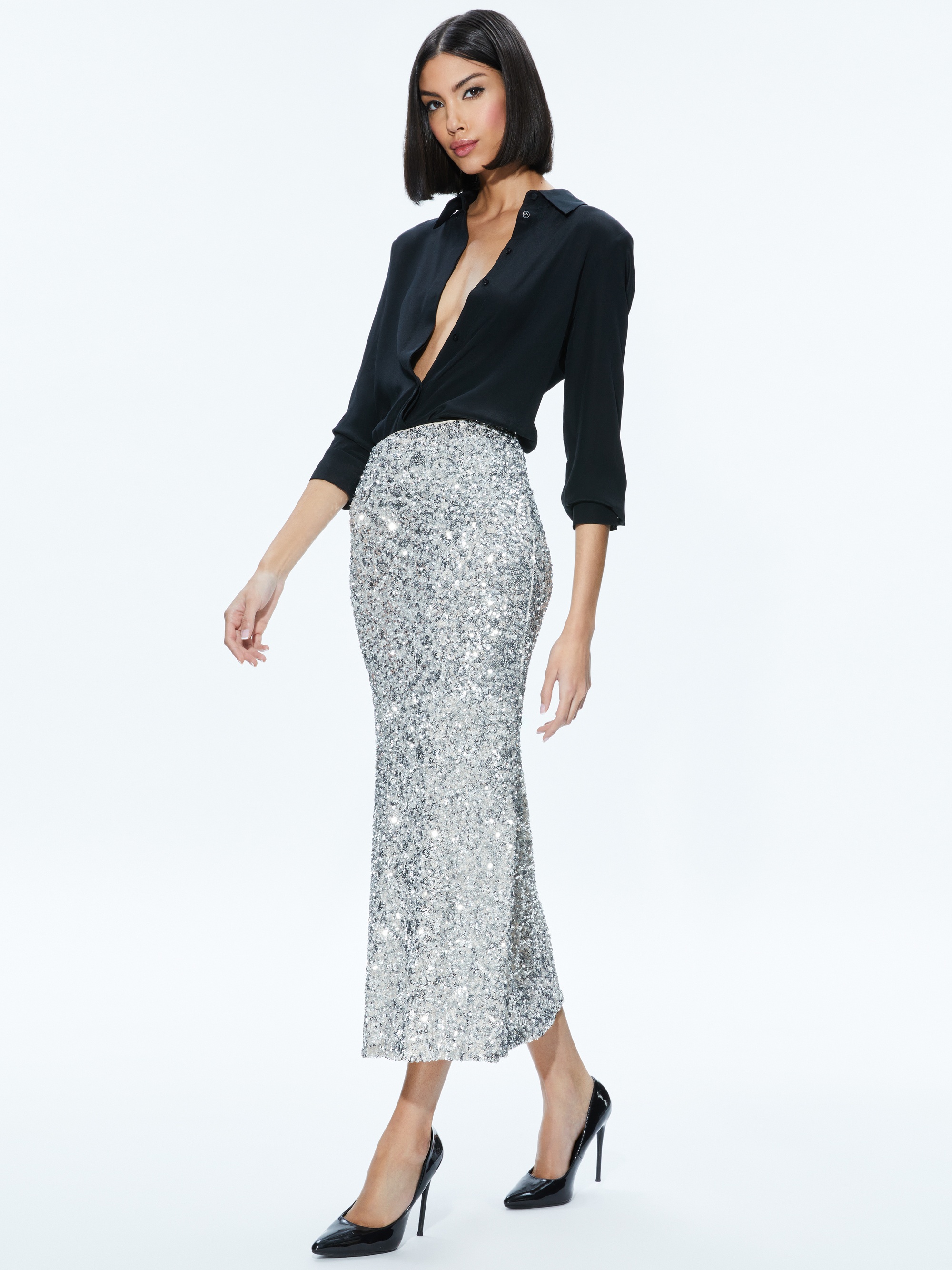 MAEVE SEQUIN SLIP SKIRT - 5