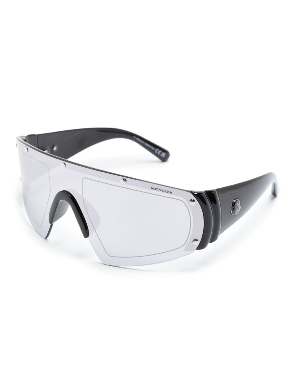 shield-frame mirrored sunglasses - 2